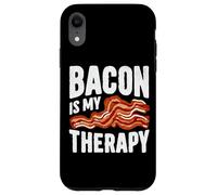 Crispy Mood Booster Bacon Is My Therapy Design Carcasa para iPhone XR