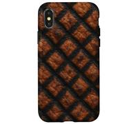 Criss-Cross Grill Marks Seared Meat Close-Up Print Carcasa para iPhone X/XS