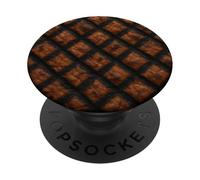Criss-Cross Grill Marks Seared Meat Close-Up Print PopSockets PopGrip Adhesivo