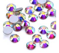 Cristal AB Glass Nail Art Decoraciones Vidrio No HotFix Rhinestones para Zapatos Textiles(CrystalAB ss8 1440)
