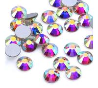 Cristal AB Glass Nail Art ss3 ss4 ss5 ss6 ss8 ss10 ss16 ss20 ss30 ss34 ss50 Vidrio sin HotFix Nail Art Rhinestones-Crystal AB ss12 1440