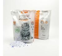 Cristal Arena de Sílice para Gatos,Fabricada con Microesferas Minerales No Aglomerante,Control de Olores, Baja en Polvo, Duradera, Tiene Una Duración de 4 Semanas,3.8L,Natural