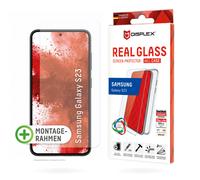 Cristal blindado DISPLEX (10H) + funda protectora para Samsung Galaxy S23, Cubierta protectora, marco de montaje Eco, película protectora de cristal resistente a los arañazos