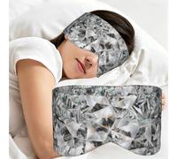 Cristal con textura de diamante estilo cristal, Antifaz para dormir, ideal para el hogar, viajes y trabajo por turnos. Cubre completamente los ojos y bloquea la luz.