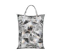 Cristal con textura de diamante estilo cristal,Bolsa de viaje para ropa sucia, bolsa plegable para ropa sucia