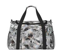Cristal con Textura de Diamante Estilo Cristal,Bolsas Deportivas, Bolsos de Viaje Deportivos Cruzados de Mano, Bolsas de Viaje de Gran Capacidad para Mujeres y Hombres.