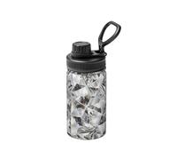 Cristal con textura de diamante estilo cristal,Botella de agua aislada de 12 oz, taza de café de acero inoxidable, termo al vacío, botella de agua