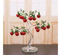 Cristal cristal cerezo estatuillas artesanía fengshui ornamento casa decoración navideño año nuevo regalos souvenirs decoración adorno-18pcs Troncos de flexión