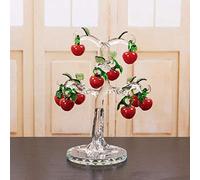 Cristal cristal cerezo estatuillas artesanía fengshui ornamento casa decoración navideño año nuevo regalos souvenirs decoración adorno-10 PCS CERRAS