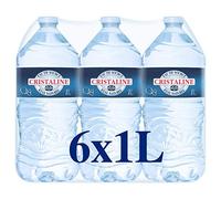 Cristal Cristaline - Agua de manantial natural, 6 x 1 l, 1 unidad