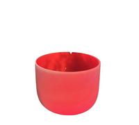 Cristal Cuenco tibetano Cuenco cantor de cristal cuarzo esmerilado, nota C #, color rojo, 8 ", 432HZ, for terapia sonido, baño Yoga(432HZ)
