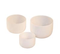 Cristal Cuenco tibetano Cuenco de cristal cuarzo, cuenco blanco hecho a mano con sonido curativo, accesorios masaje for meditación y Yoga(13IN)