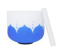 Cristal Cuenco tibetano Cuenco de cristal for cantar Nota D, cuenco for meditación 13 pulgadas, palo sonido for terapia esmerilada