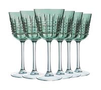 Cristal d’Arques - Colección Brume - Set de 6 copas con pie 25 cl Rendez-Vous Brume Verde - Fabricadas en Francia - Embalaje reforzado