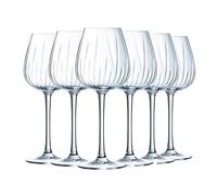 Cristal d'Arques Paris - Colección Swirly - 6 Copas de vino 47cl - Made in France - Embalaje resistente