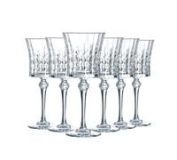 Cristal D'Arques Paris Lady Diamond Collection - 6 copas de pie de 19 cl - Brillo, transparencia y alta resistencia - Fabricado en Francia - Embalaje reforzado, adecuado para la venta online