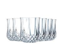 Cristal D'Arques Paris Longchamp - 6 vasos altos de 23 cl de Kwarx - Brillo, transparencia y alta resistencia - Molduras icónicas - Fabricado en Francia