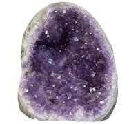 Cristal de amatista|Roca de cristal de amatista, geoda natural de 300-400 g, cristales de energía positiva y piedras espirituales para la decoración del hogar de la oficina del coche