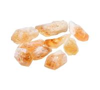 Cristal de citrino natural con punta de cuarzo natural, cristales crudos, piedra mineral de roca, adornos de piedra para decoración del hogar, 20-40 mm, 5 unidades