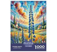 Cristal de Copo de Nieve Azul para Adultos 1000 Piezas Plant Puzzles Juego De Rompecabezas Educational Game Cumpleaños Decoración Stress Relief 38x26cm/1000pcs