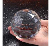 Cristal de Cuarzo Cristal Facetado Bola Natural Piedras y Minerales Feng Shui Cristales Bolas Miniatura Estatuilla Kristal Products (80mm)