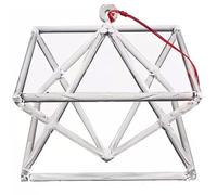 Cristal de cuarzo transparente que canta Mokaba Merkaba cristal de cuarzo pirámide de chakra ópticamente para curación, meditación con sonido, regalo para oración (9 pulgadas + bolsa)