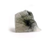 Cristal de energía positiva, 1 pieza, transparente, natural, encantador, verde, cristal de pelo, cuarzo rutilado, piedra de pelo, especímenes, decoración del hogar, adecuado for decoración de hogar y