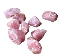 Cristal de energía positiva Cristal rosa natural Polvo de cristal Piedra triturada Roca Materia prima Piedra preciosa Piedra de energía Artesanía Adecuado for la decoración de la oficina en el hogar I