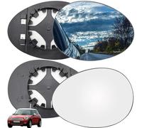 Cristal de Espejo para Mini R56 One/S/JCW/Hatchback Retrovisor Lateral de Puerta Izquierdo Derecho TéRmico con Placa Trasera 2006-2013,Right