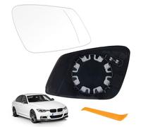 Cristal de espejo reemplazar para BMW F01 F07 F10 F11 F20 F21 F22 F30 F31 F32 F34 F36 i3 Calentable Retrovisor exterior ajustable adecuado lente de marcha atrás espejo(Derecha)