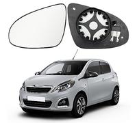 Cristal de Espejo Reemplazar para Citroen C1 2014-2020, Reemplazar para Toyota Aygo AB40, Retrovisor Exterior Ajustable Adecuado Peugeot 108, Lente de Marcha Atrá (Lzquierd)