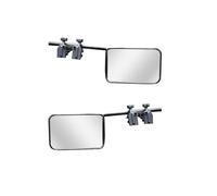 Cristal de espejo retrovisor exterior Espejo Remolque Giratorio 360 ° Para Caravana Carcasa PP Vidrio HD, Ajustable Universal Para Coche SUV RV Camión(179x120mm Clip Style)