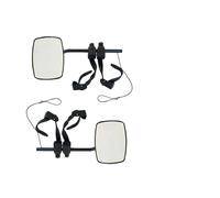 Cristal de espejo retrovisor exterior Espejo Remolque Giratorio 360 ° Para Caravana Carcasa PP Vidrio HD, Ajustable Universal Para Coche SUV RV Camión(190x130mm with Strap)