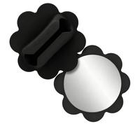 Cristal de maquillaje irrompible con marco de silicona inastillable para uso en el hogar, salón o aplicación de belleza al aire libre, espejo de maquillaje multifuncional