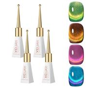 Cristal de Ojo de Gato Semipermanente, Esmalte de Uñas en Gel Cat Eye - Gel Holográfico con Brillo de 10 ml, Soak Off UV LED Gel Nail Polish Nail Art Manicure Salon DIY at Home
