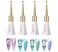 Cristal de Ojo de Gato Semipermanente, Esmalte de Uñas en Gel Cat Eye - Gel Holográfico con Brillo de 10 ml, Soak Off UV LED Gel Nail Polish Nail Art Manicure Salon DIY at Home