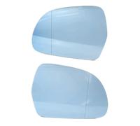 Cristal de Retrovisor Compatible con para A4 S4 A8 S8 2008 2009 2010 Espejo Retrovisor Exterior con Calefacción para Automóvil OEM: 8T0857535E 8T0857536D(Blue Left and Right)