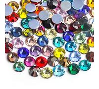 Cristal de terciopelo morado con fijación en caliente, strass vidrio termoadhesivo, for planchar, for coser y decorar telas para ropa, zapatos, manualidades(Light Green,Mix Sizes 1000pcs)