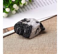 Cristal de turmalina negra natural en bruto mineral original para decoración del hogar, cristales crudos, cristal de cuarzo, turmalina, 90-120 g
