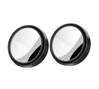 Cristal Espejo Retrovisor Exterior Para Espejo Retrovisor Auxiliar Sin Marco Para Punto Ciego Universal Gran Angular Ajustable Motocicleta Atrás espej(Black set)