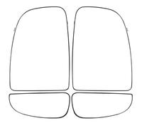 Cristal Espejo Retrovisor Exterior Para Ram Pro Master Para Van 2013-2022 No Para Segundo Para Facelift 2023+ Cristal Espejo Lateral Superior Inferior Izquierdo Derecho(Upper and Lower LR)