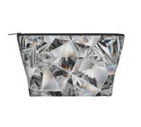 Cristal Estilo Textura de Diamante, Bolsa de artículos de tocador Bolsa de Maquillaje Bolsa de cosméticos Bolsa de artículos de tocador de Viaje portátil