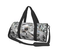 Cristal Estilo Textura de Diamante, Bolsa de Viaje de Gran Capacidad, Bolso Redondo, Bolsa de Viaje Deportiva, Bolsa de Mano, Bolsa de Fitness