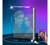Cristal fotográfico 3D personalizado, personalizado con tu imagen, regalos conmemorativos personalizados para amantes de los perros, foto 3D de cristal de mesa para aniversario, regalos de boda