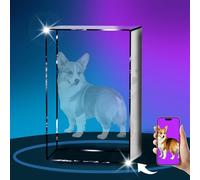 Cristal fotográfico holográfico 3D personalizado, grabado en 3D, regalo personalizado para el día de la madre, cubo de fotos de cristal 3D personalizado, regalos de duelo de perro, día de San Valentín