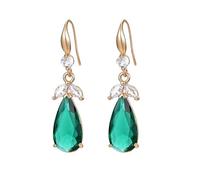 Cristal lágrima cuelga los pendientes para las mujeres, claro CZ colgante declaración pendientes regalo de la joyería para el partido