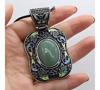 Cristal Lapislázuli Turquesas Pendentif Colliers pour Femmes Hommes-Aventurine verte