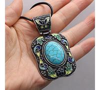 Cristal Lapislázuli Turquesas Pendentif Colliers pour Femmes Hommes-Bleu Turquesa