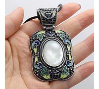 Cristal Lapislázuli Turquesas Pendentif Colliers pour Femmes Hommes-Coquille blanche