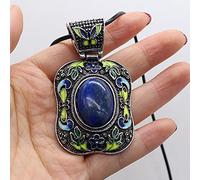 Cristal Lapislázuli Turquesas Pendentif Colliers pour Femmes Hommes-Lapis lazuli